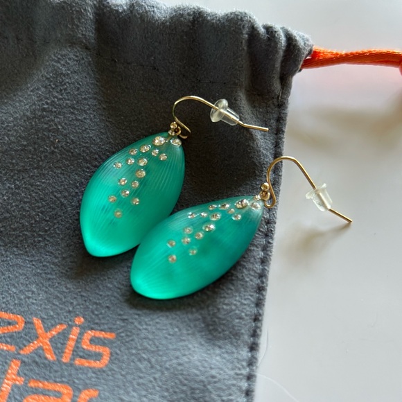 Teal Alexis Bittar drop earrings - Picture 2 of 3